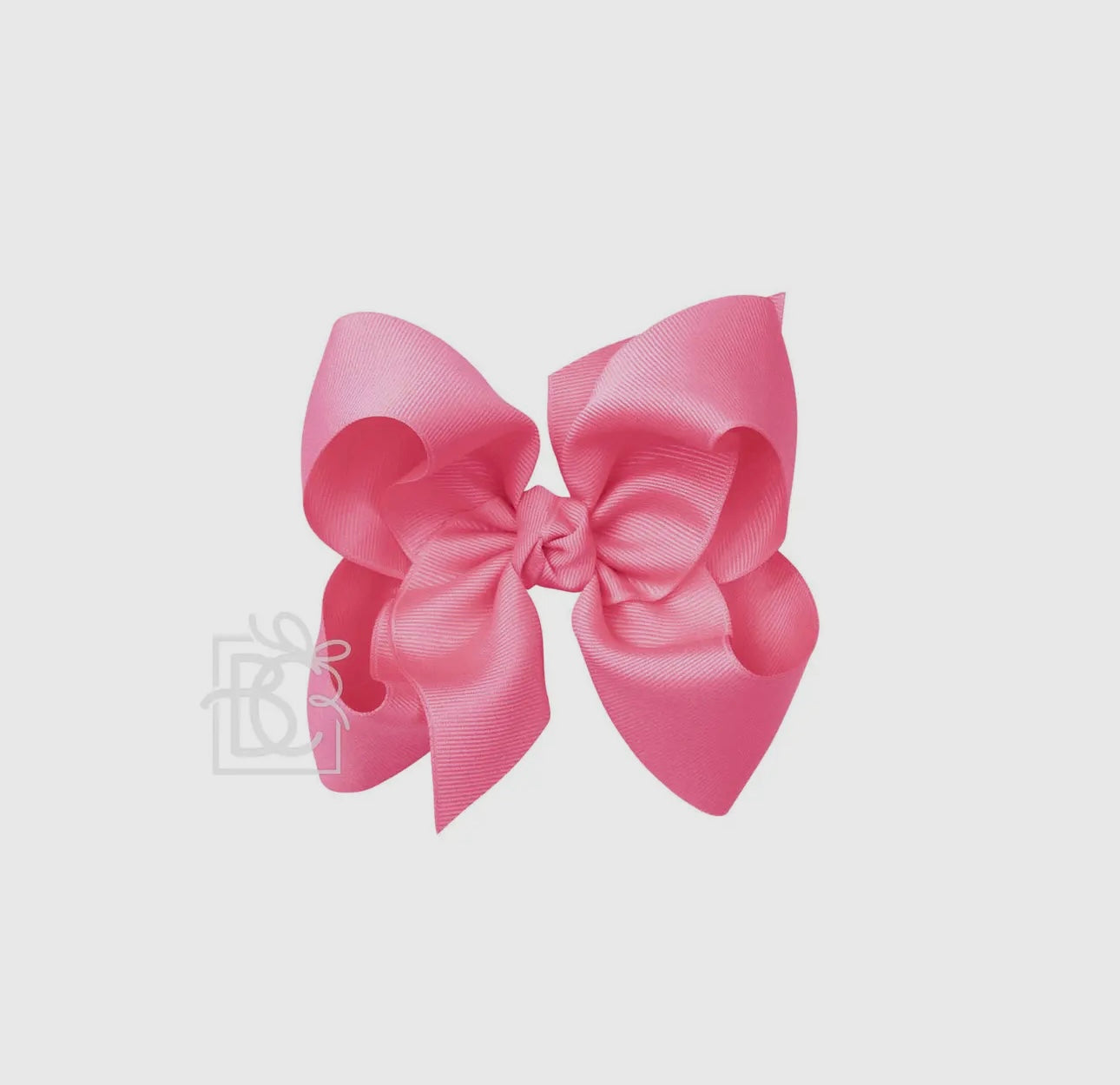 5.5” Grosgrain Bow on Clip- Hot Pink
