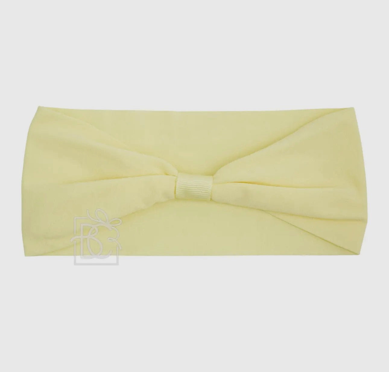 Wide Add-A-Bow Headband- Light Yellow