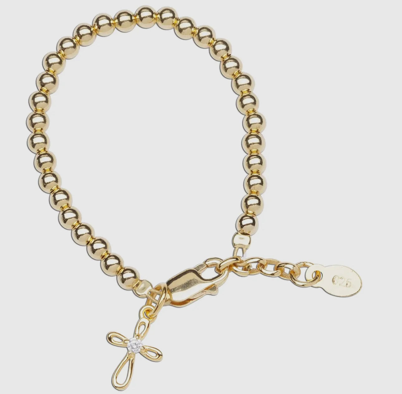 14K Gold Plated Cross Bracelet