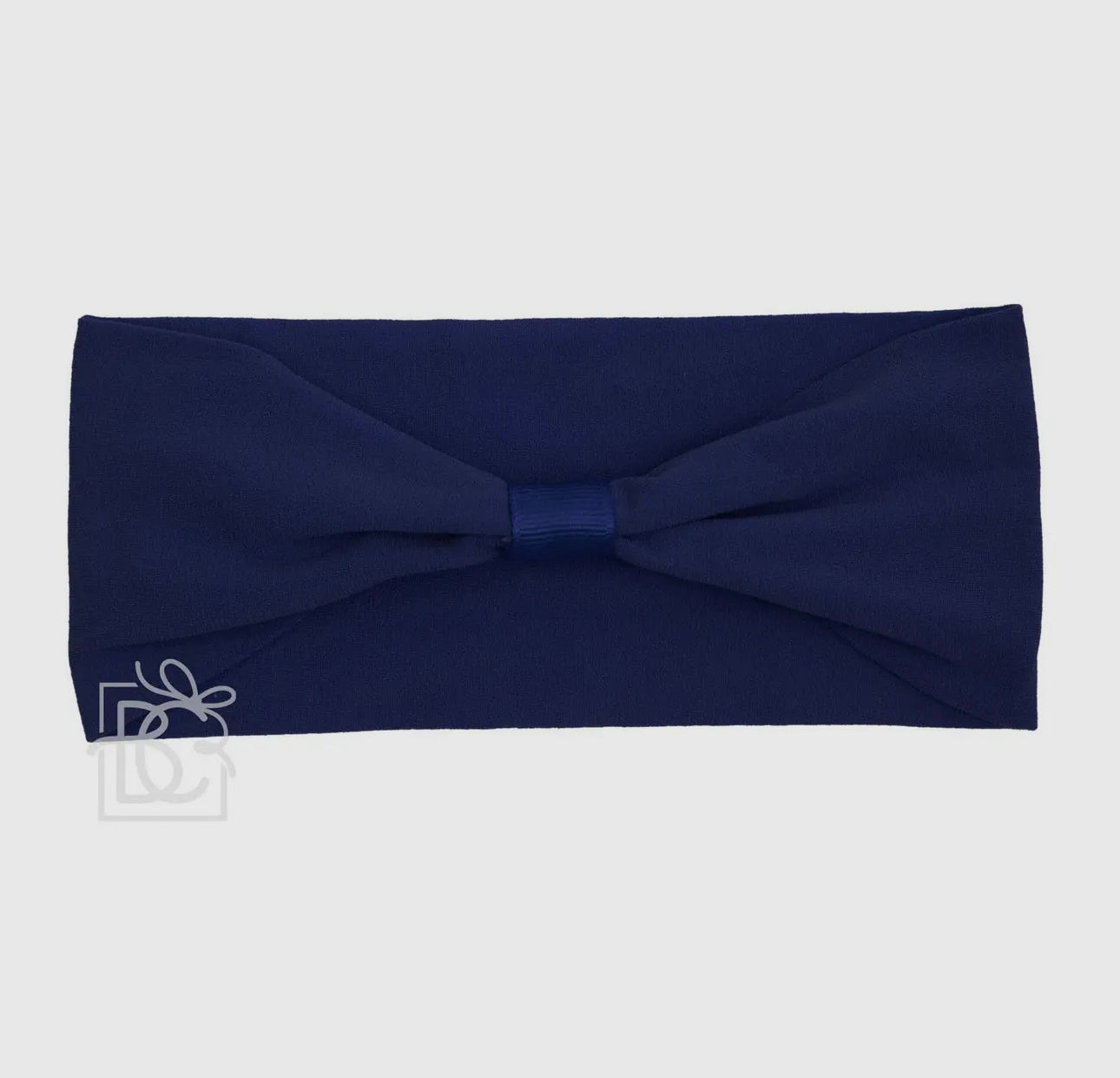 Wide Add-A-Bow Headband- Navy