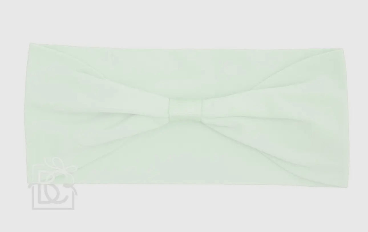 Wide Add-A-Bow Headband- Powder Mint