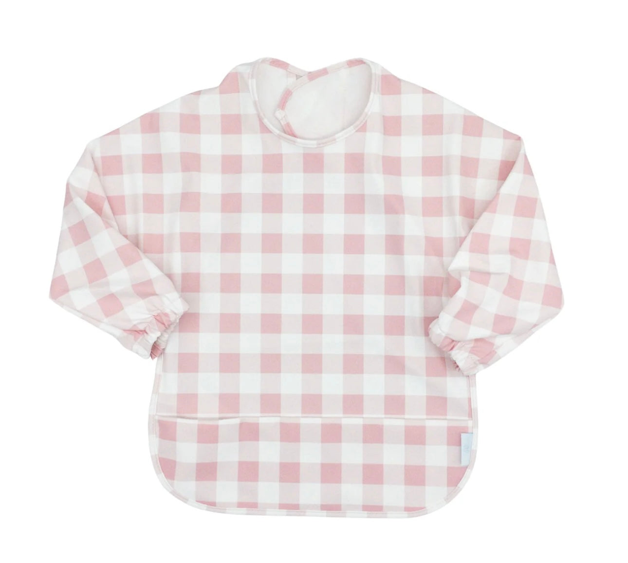 Long Sleeve Catch All Bib- Pink Gingham (6m-2T)