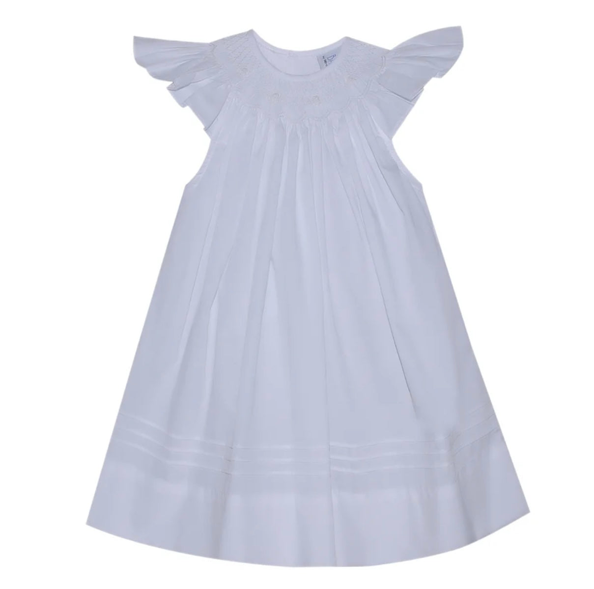 Georgia Angel Sleeve Dress- White