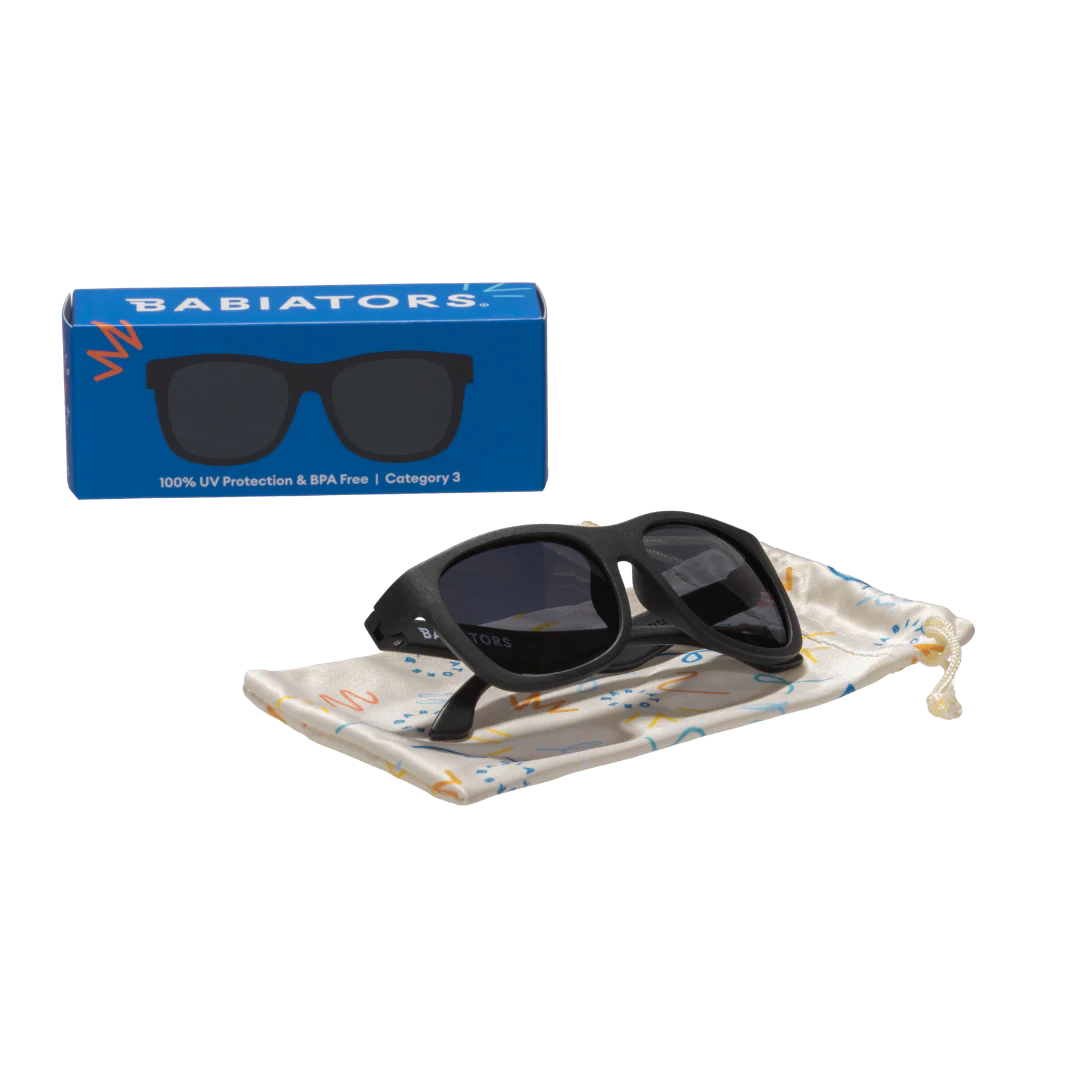 Jet Black Navigator Sunglasses