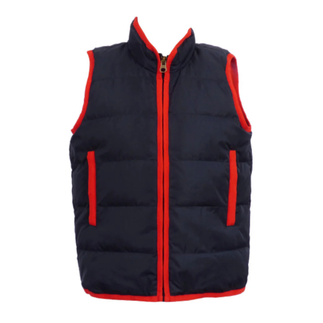 Delta Valley Vest Maritime Navy with Cardinal Red Trim