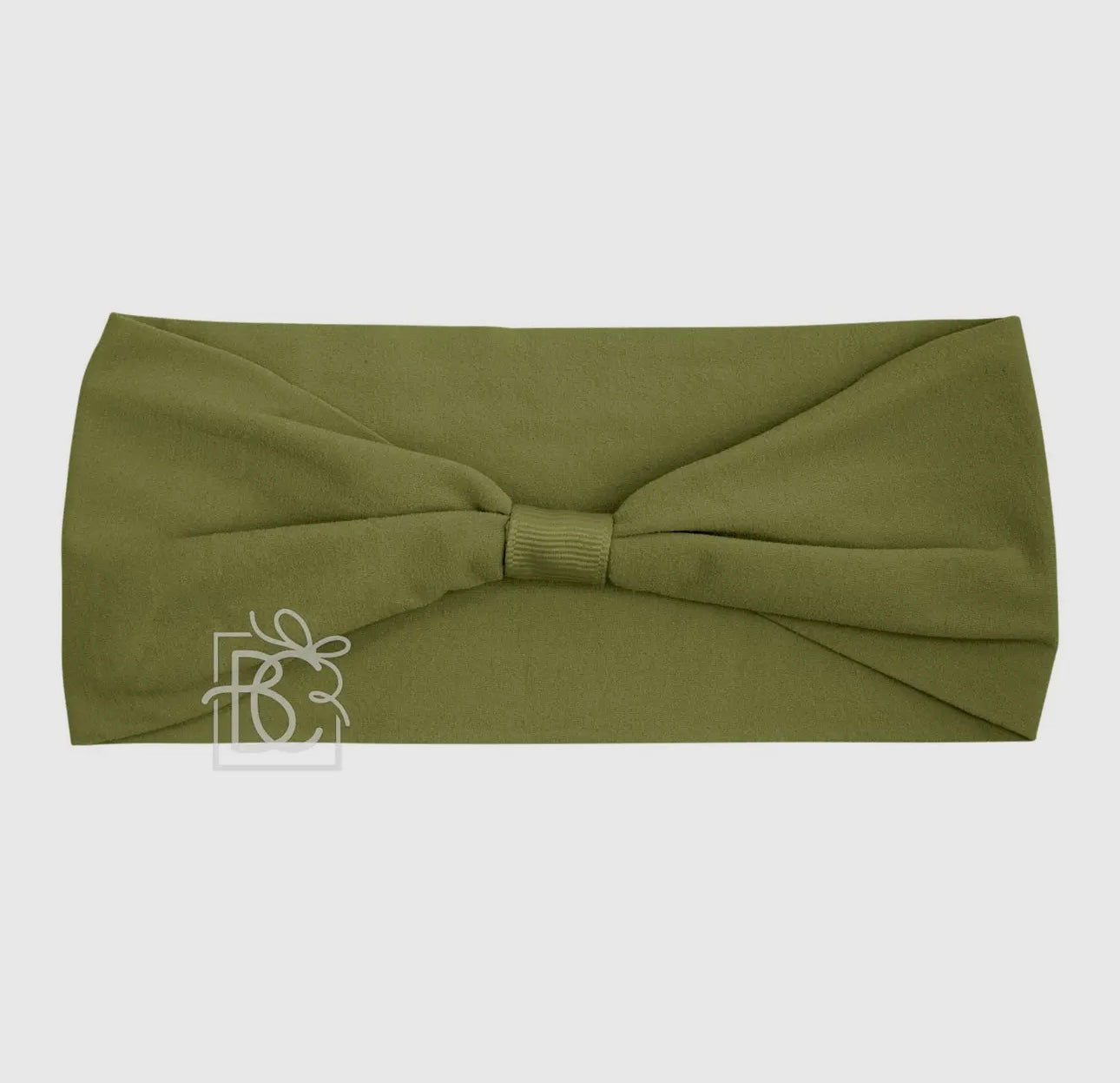 Wide Add-A-Bow Headband- Moss