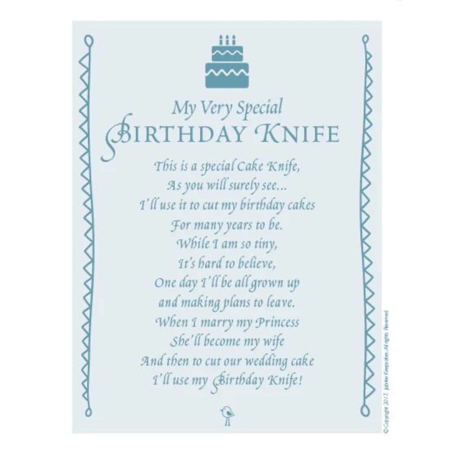 My Very Special Keepsake Birthday Knife