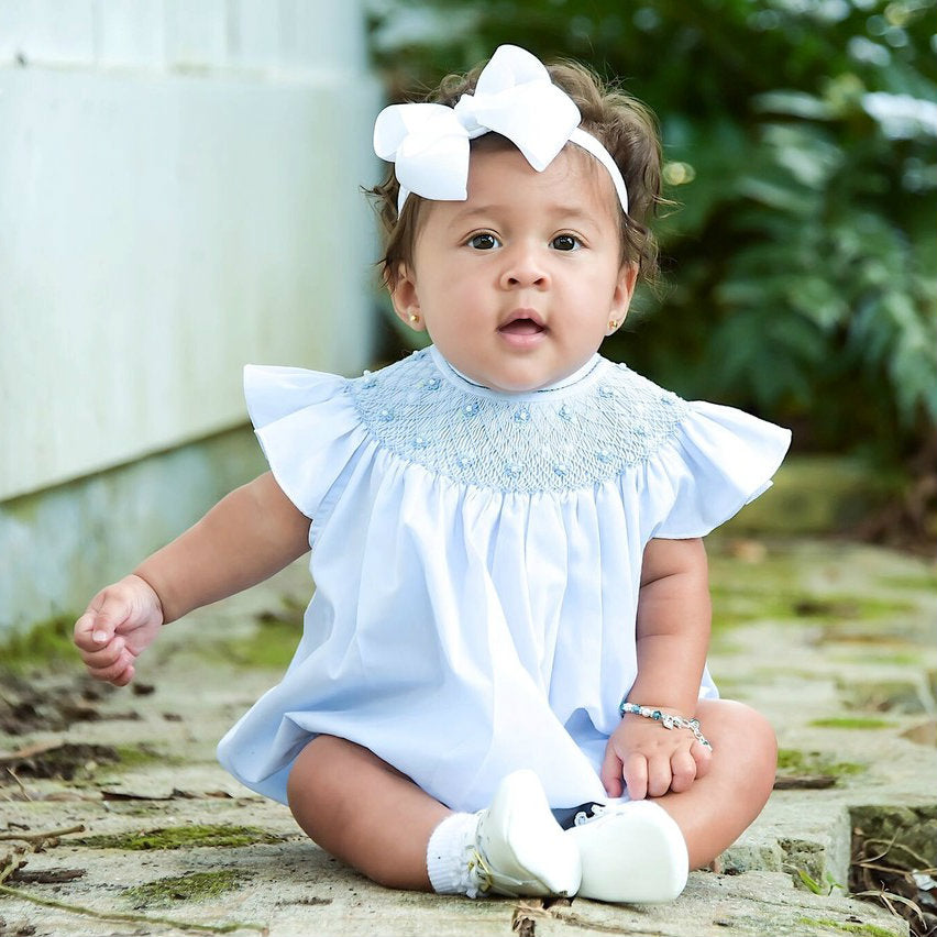 Girls Pearl Flower Fly Sleeve Bubble