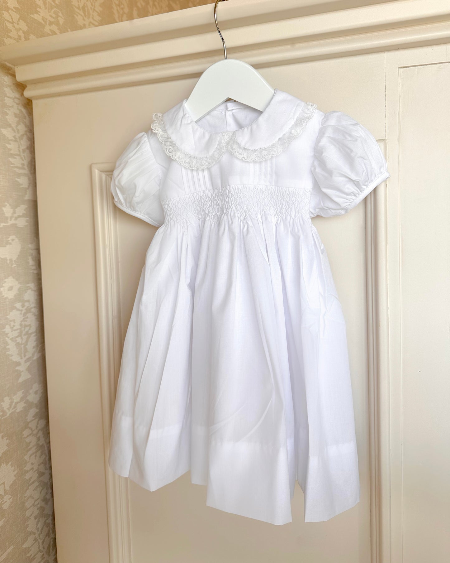Finley Dress- All White Smocked