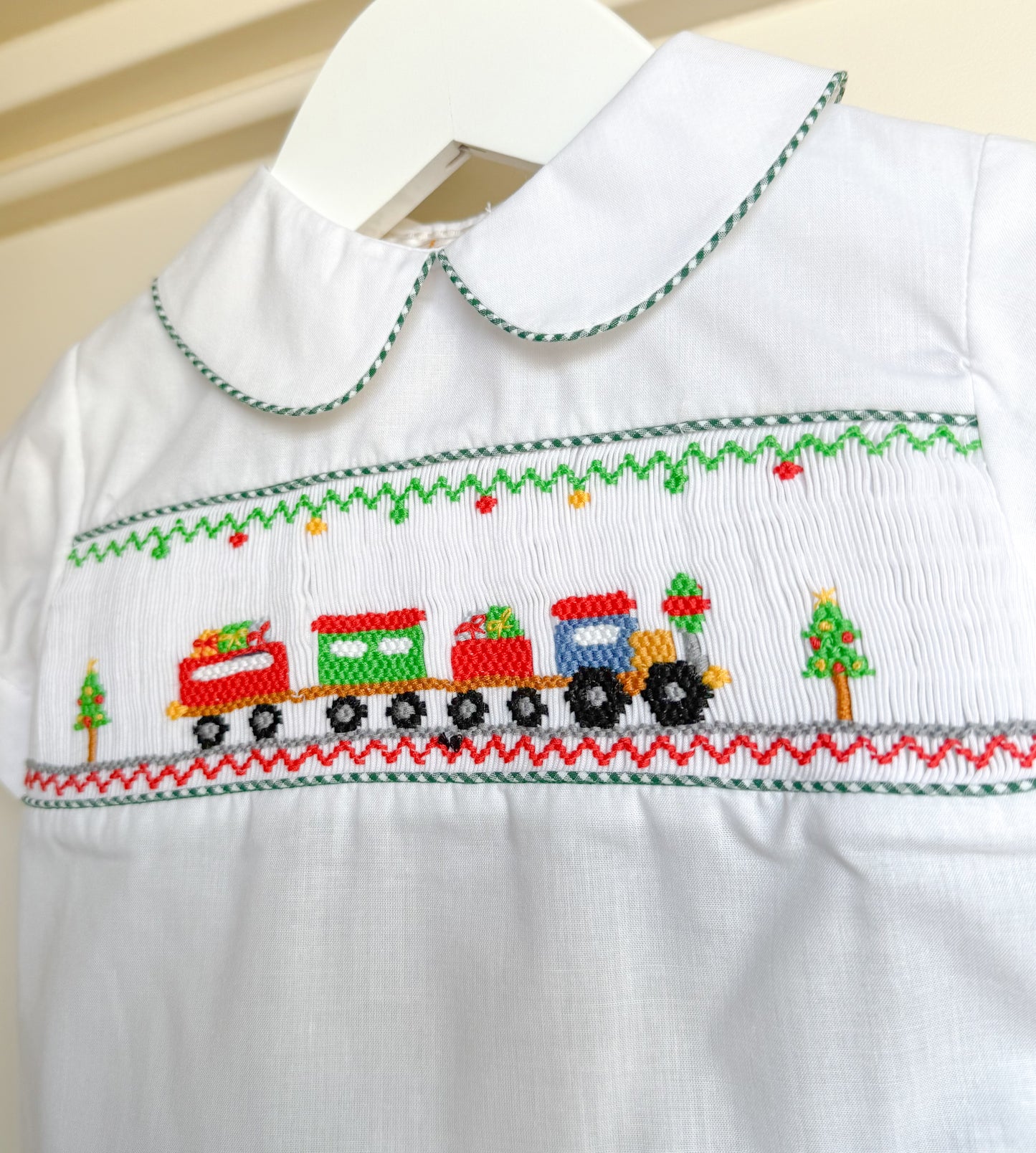 Christmas Train Smocked Pant Set