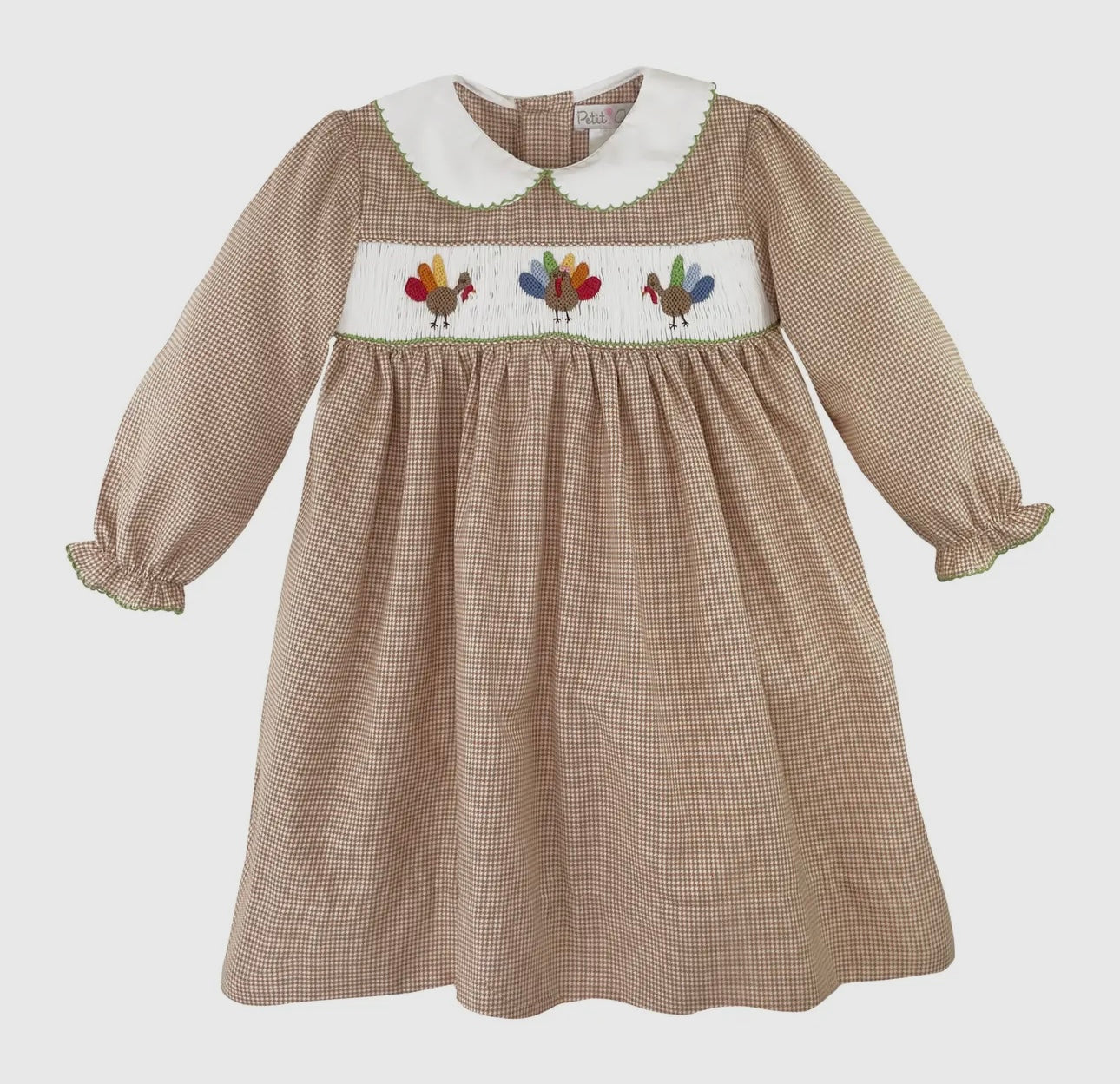 Hand-Smocked Turkey Dress Delightful Darling Children's Boutique Hand-Smocked Turkey Dress Delightful Darling Children's Boutique