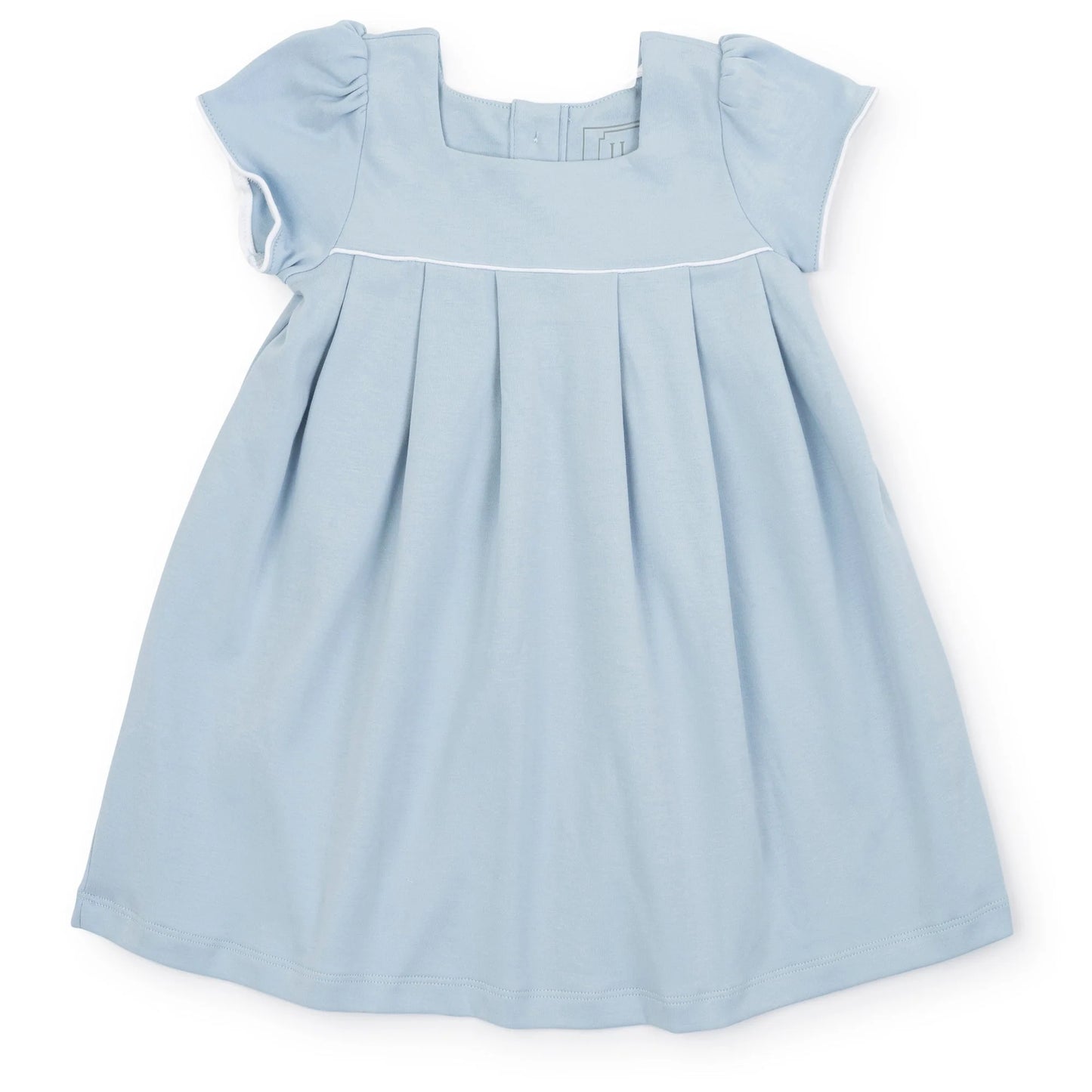 Lizzy Woven Pima Cotton Dress- Light Blue
