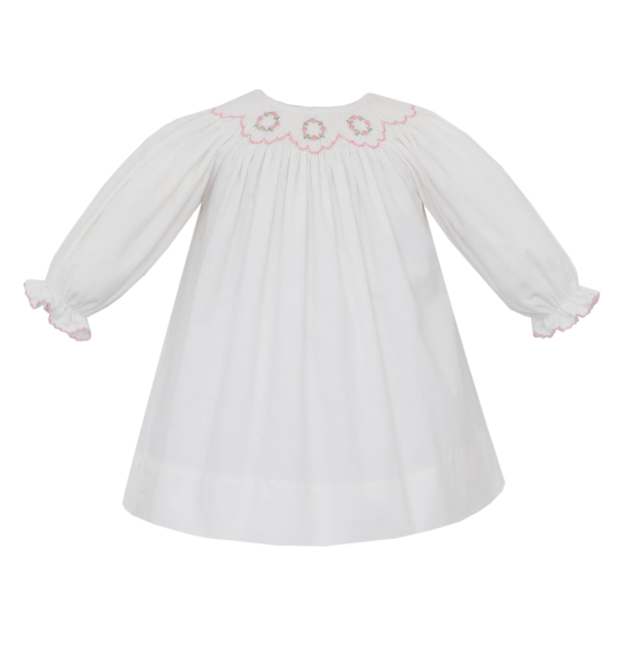 Rosemary Long Sleeve Smocked Corduroy Bishop Dress