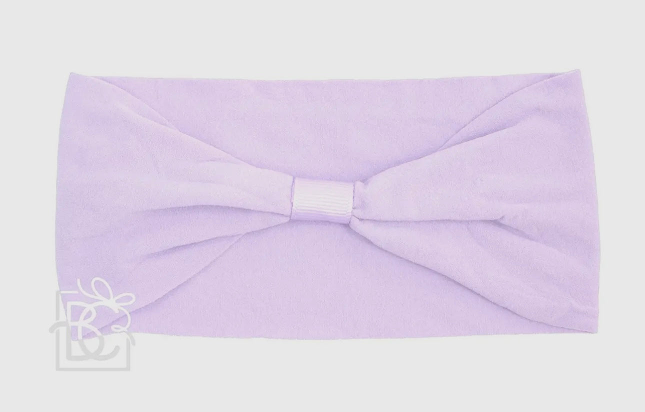 Wide Add-A-Bow Headband- Powder Orchid