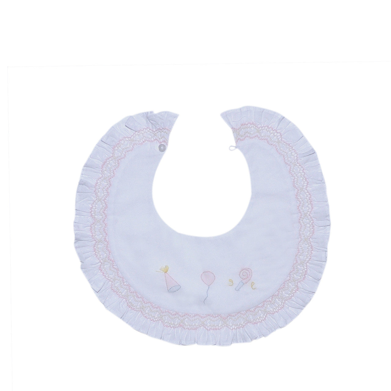 Smocked Celebration Bib- Girls