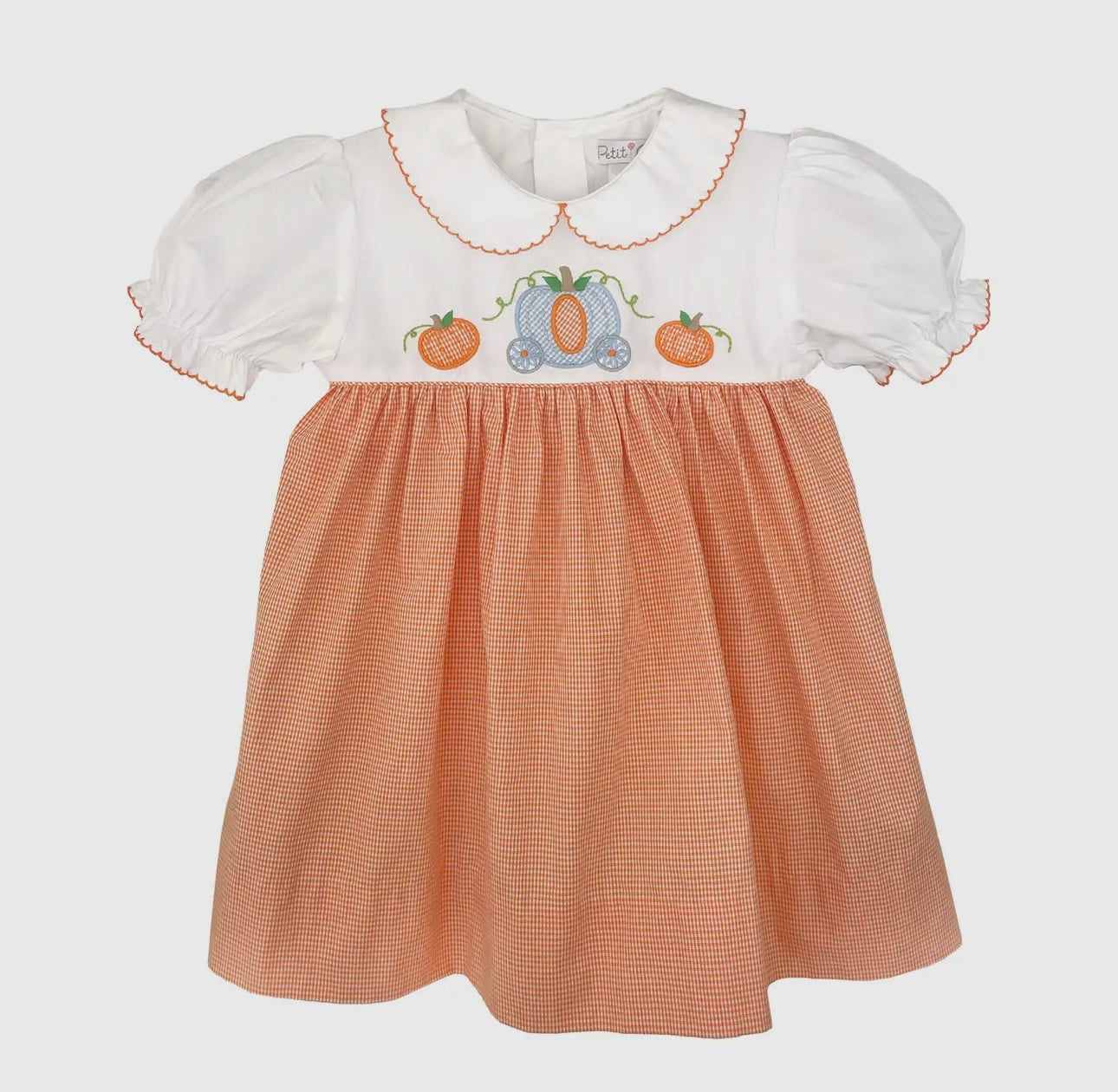 Pumpkin Embroidered Dress