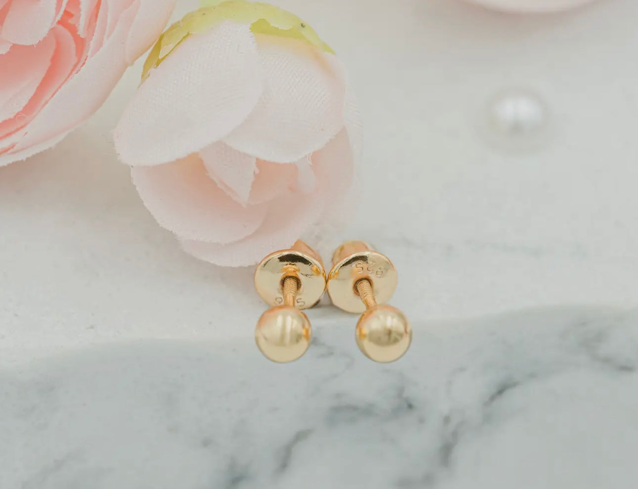 14K Gold Plated Stud Earrings
