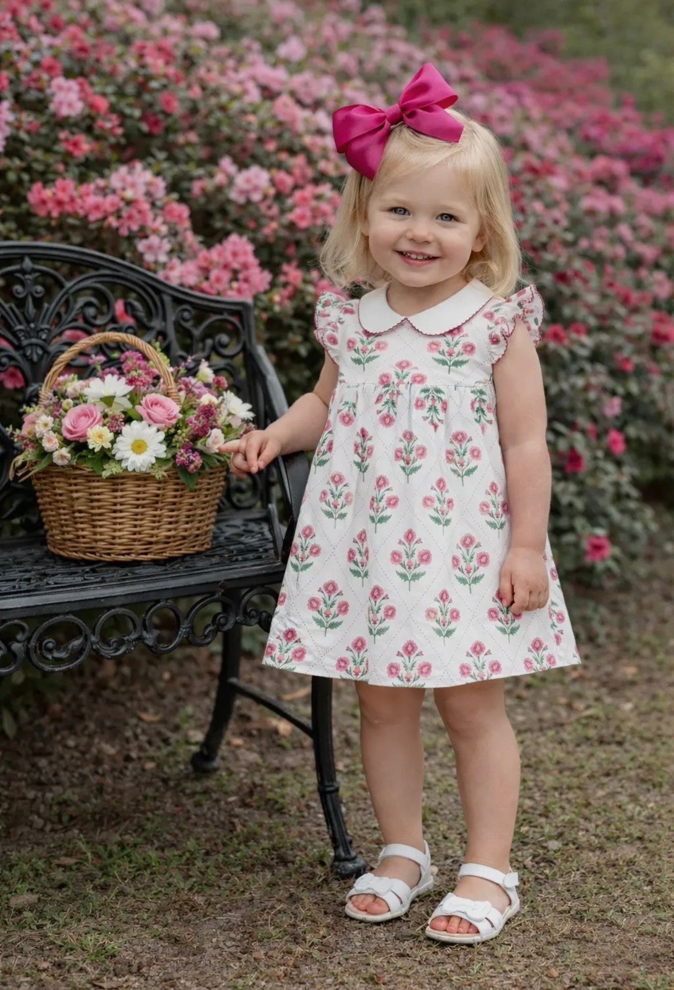 Madison Floral Pima Cotton Angel Wing Dress