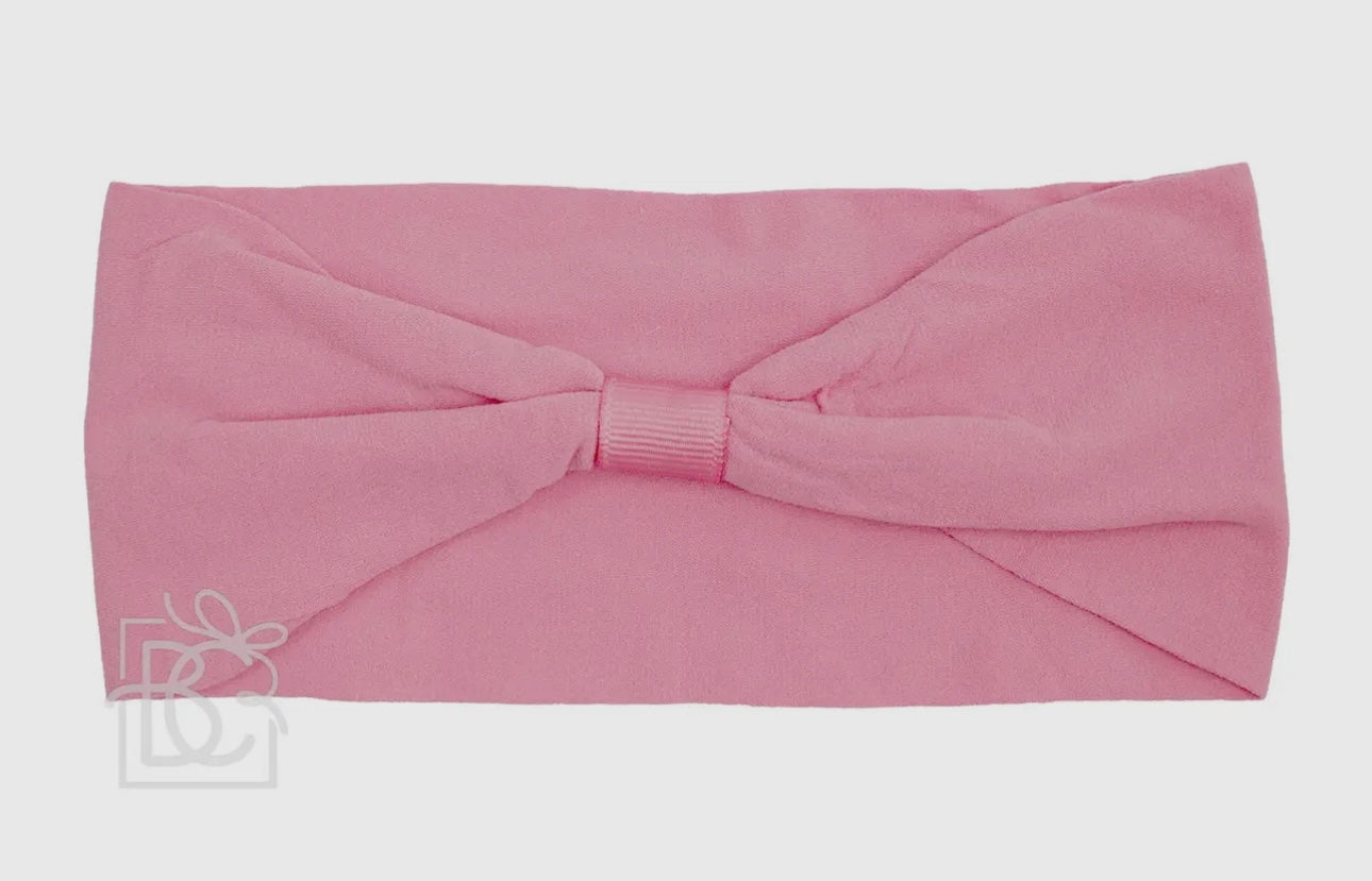 Wide Add-A-Bow Headband- Mauve