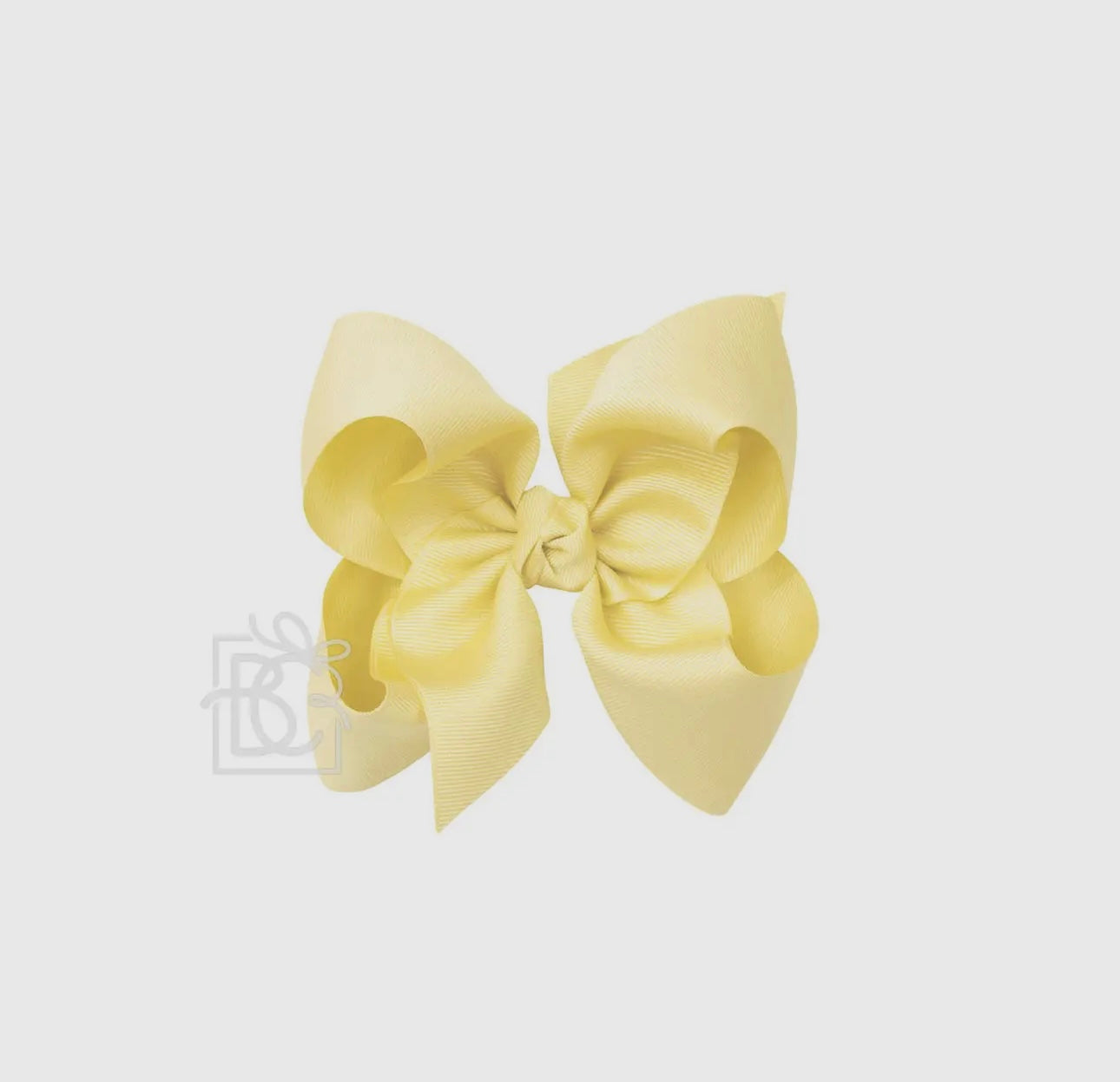 5.5” Grosgrain Bow on Clip- Light Yellow