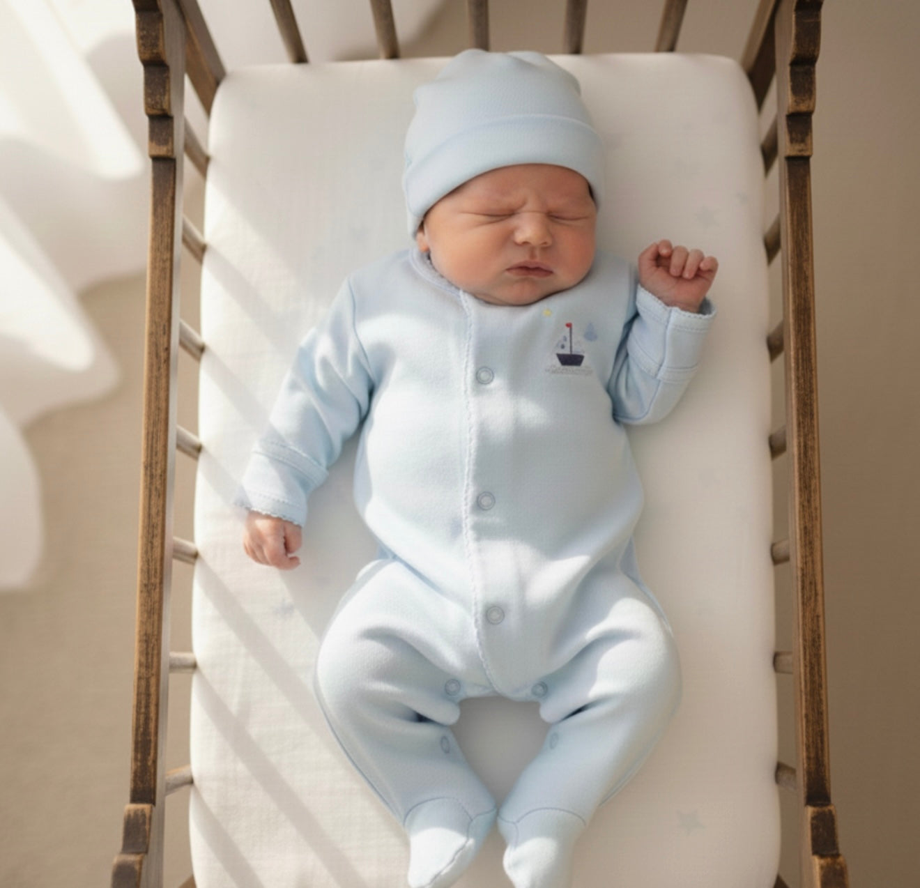 Boys Pima Sailboat Romper