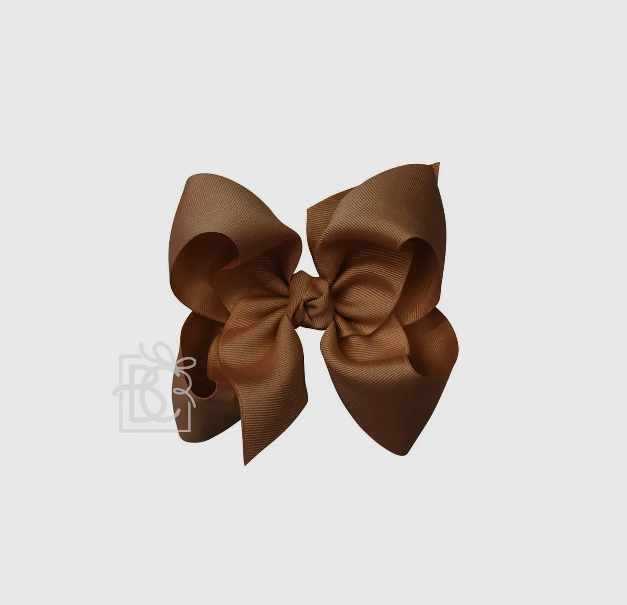 5.5” Grosgrain Bow on Clip- Brown