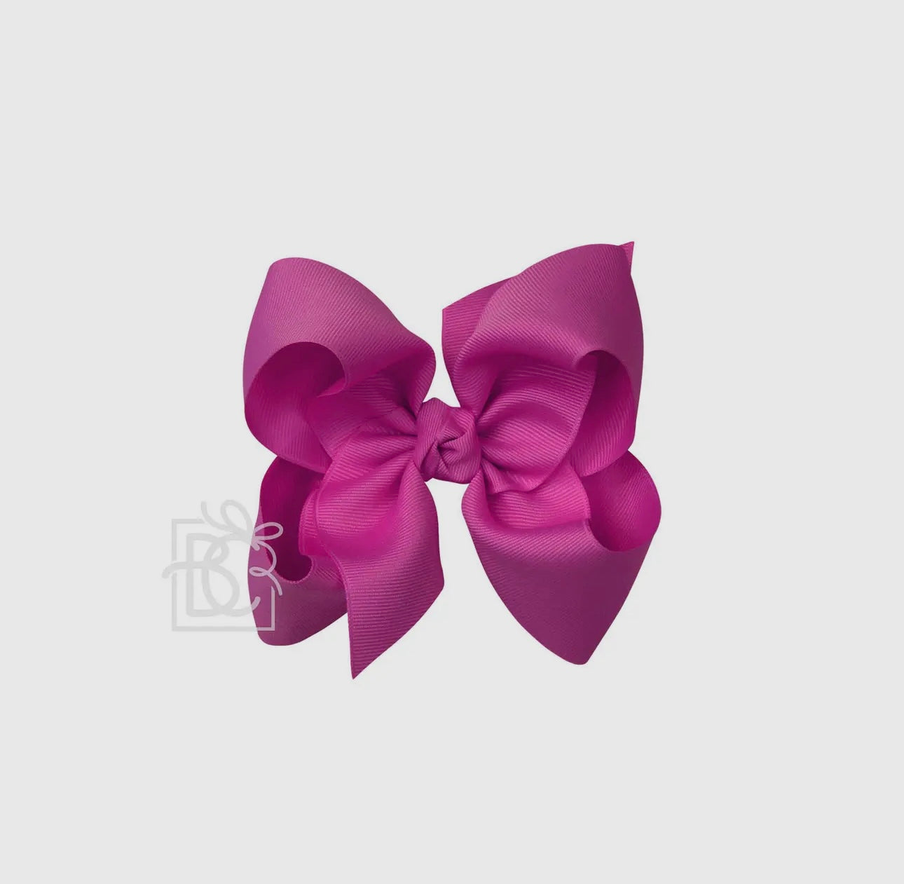 5.5” Grosgrain Bow on Clip- Wild Berry