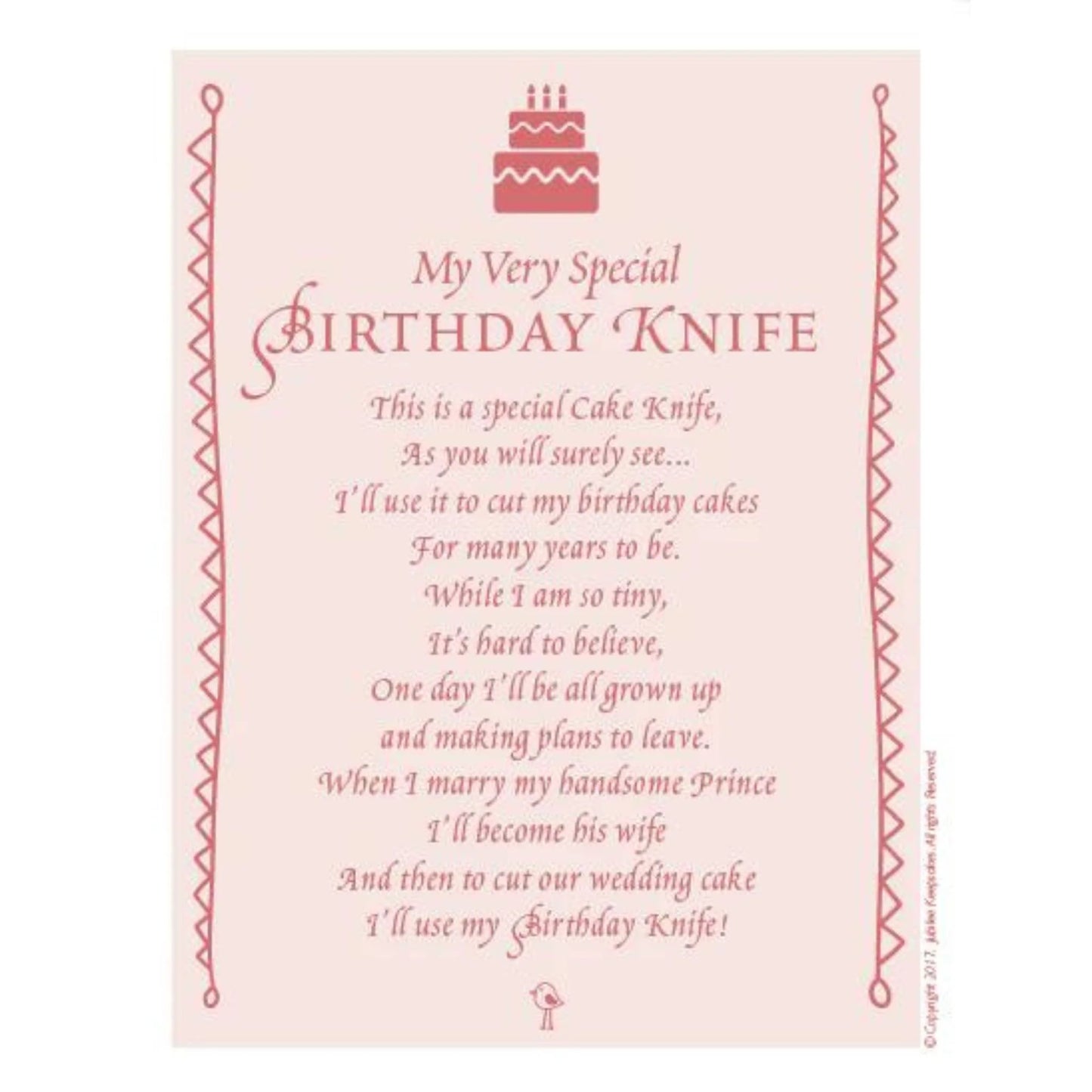 My Very Special Keepsake Birthday Knife