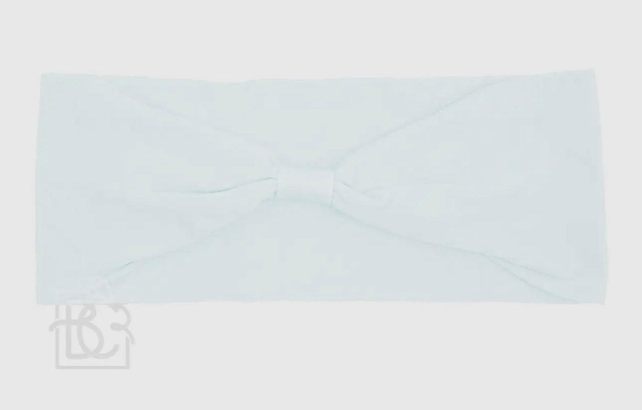 Wide Add-A-Bow Headband- Powder Blue