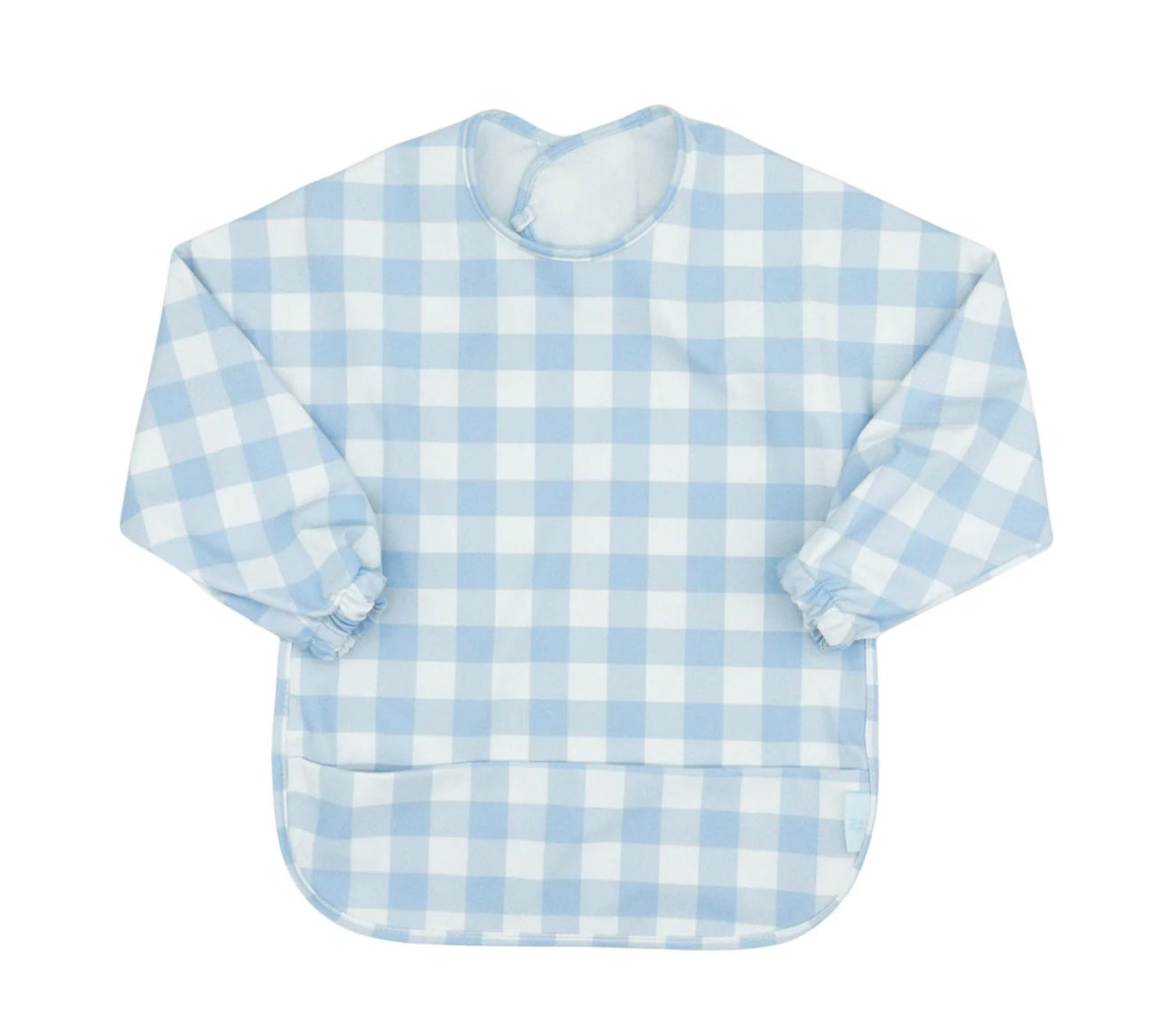 Long Sleeve Catch All Bib- Blue Gingham (6m-2T)
