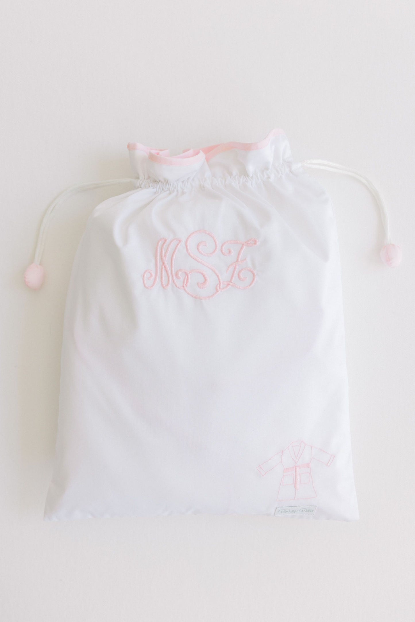 Girls Bathrobe- Pink Pinstripe
