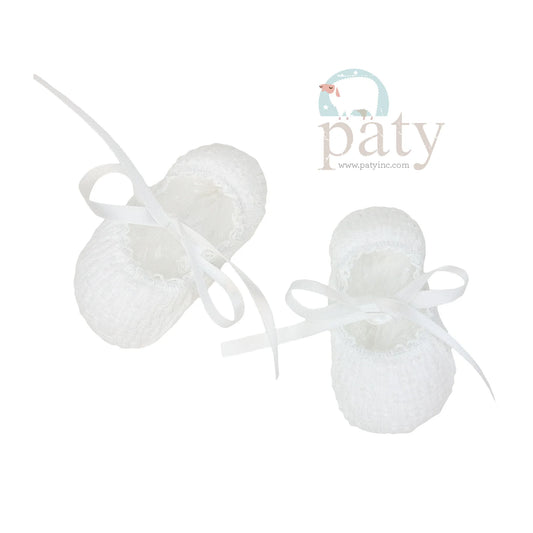 Knit Slippers- White