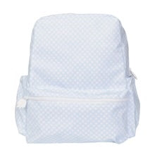 Large Backpack- Blue Gingham