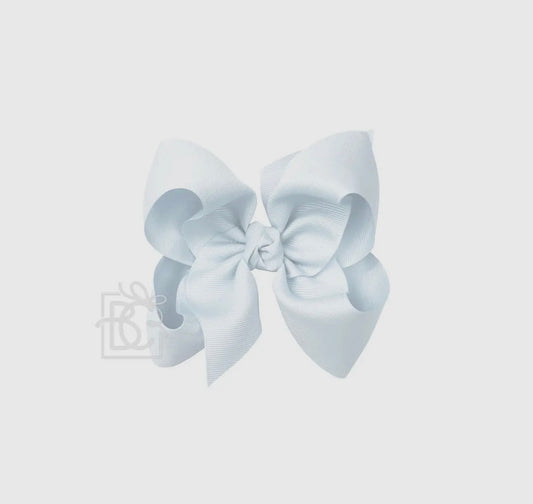 5.5” Grosgrain Bow on Clip- Powder Blue