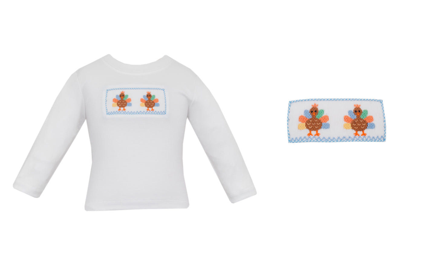 Boys Smocked Turkey Long Sleeve Shirt & Pant Set