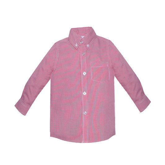 Arthur Red Gingham Button Down Shirt