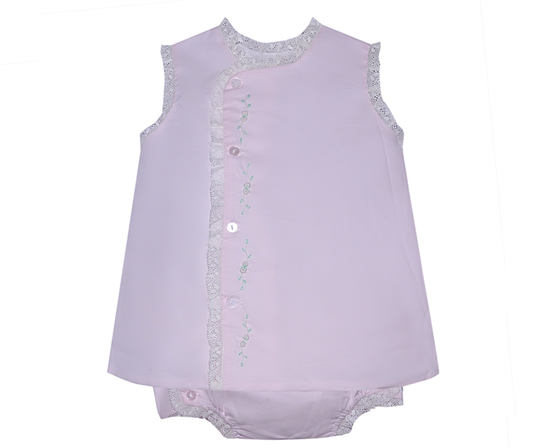 Blanche Girl Diaper Set- Pink