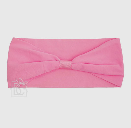 Wide Add-A-Bow Headband- Hot Pink