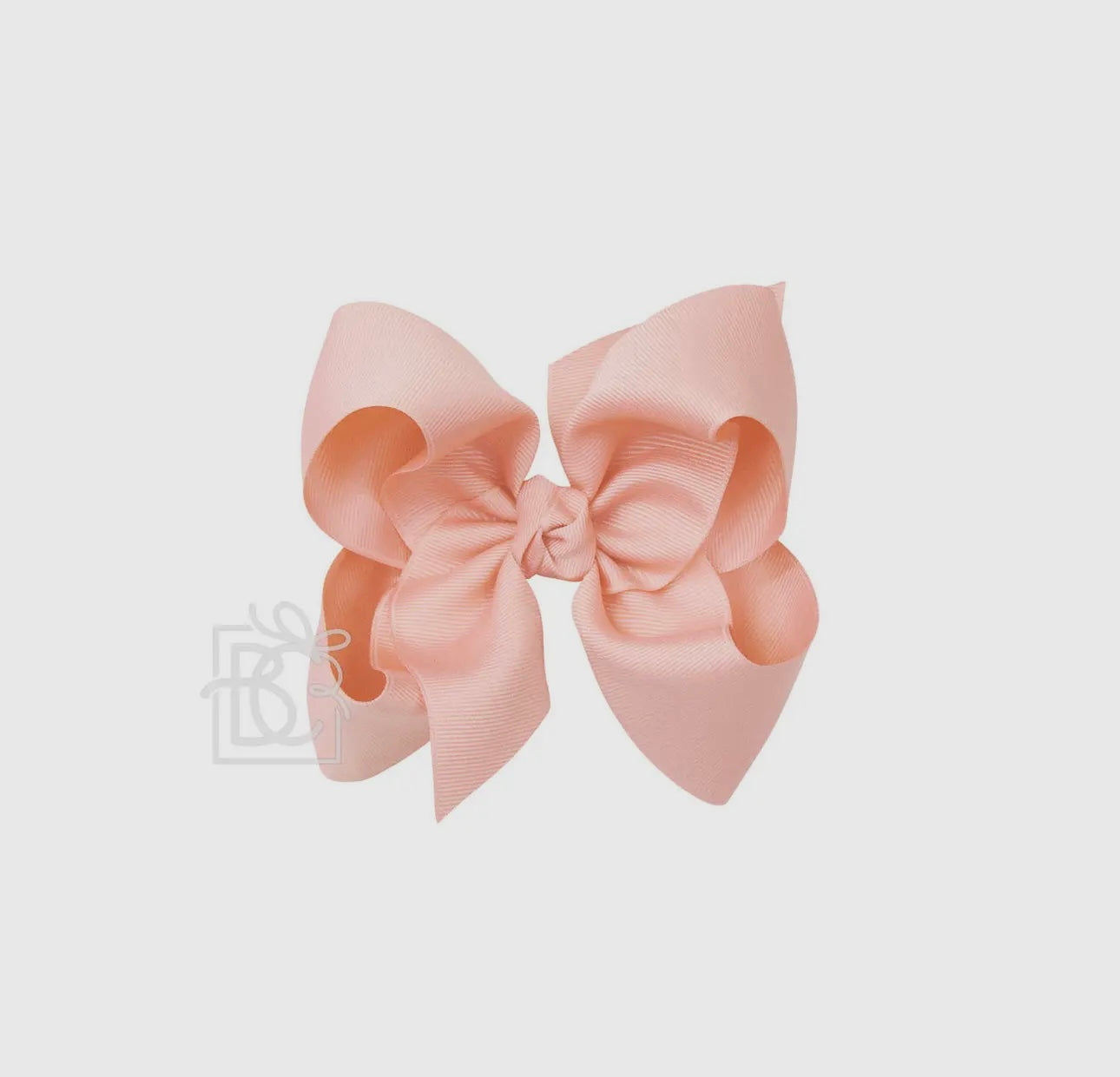 5.5” Grosgrain Bow on Clip- Light Coral