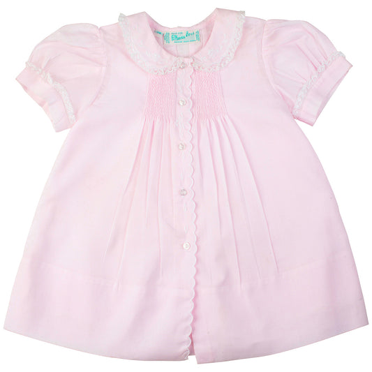Scalloped Trim Slip Dress- Pink