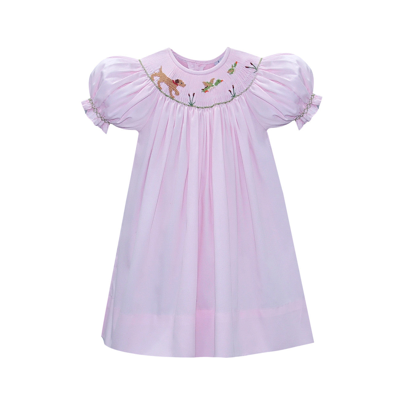 Savannah Bishop Dress-Dog Chasing Mallard Duck