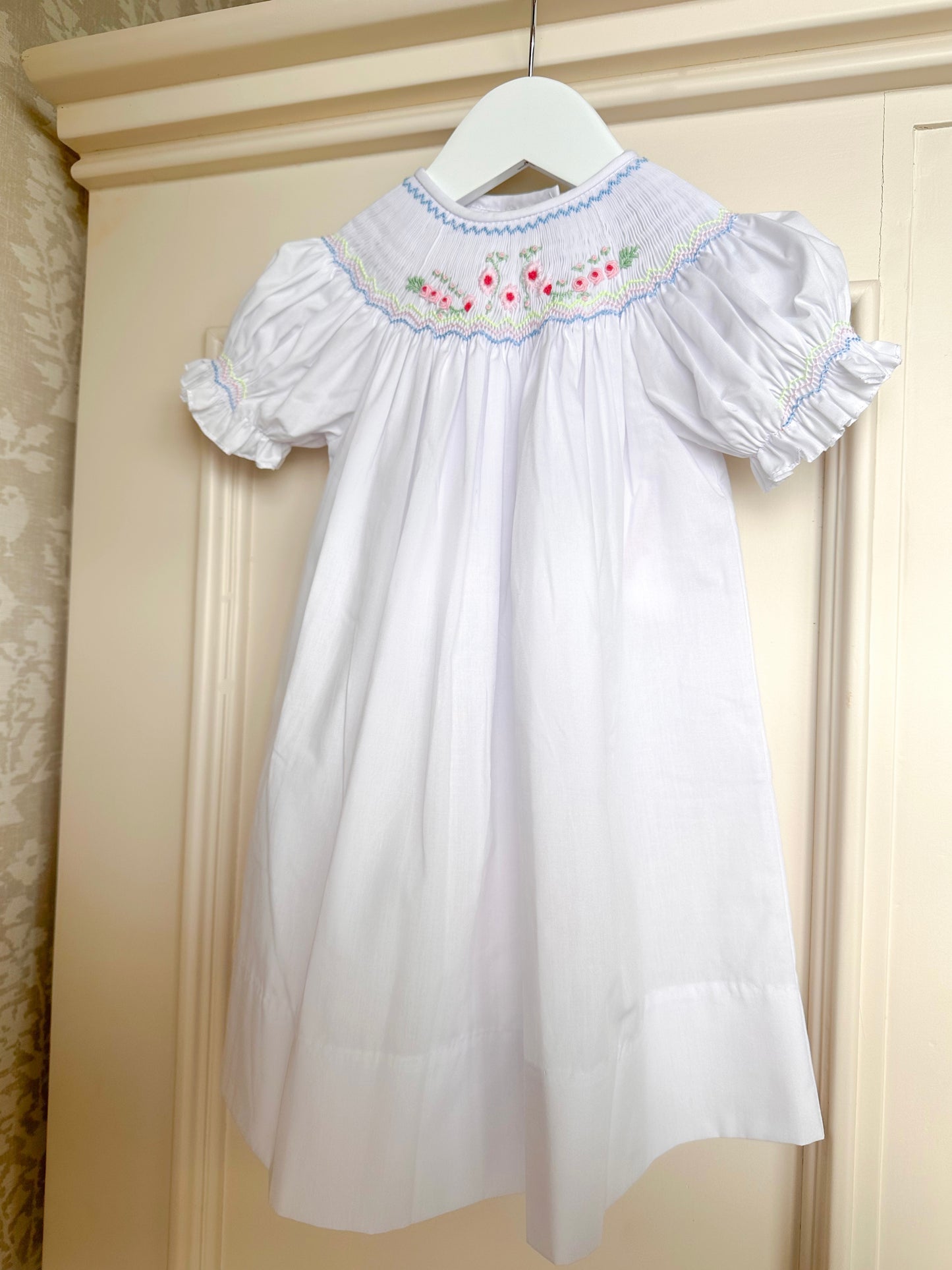 Floral Smocked Bishop Dress