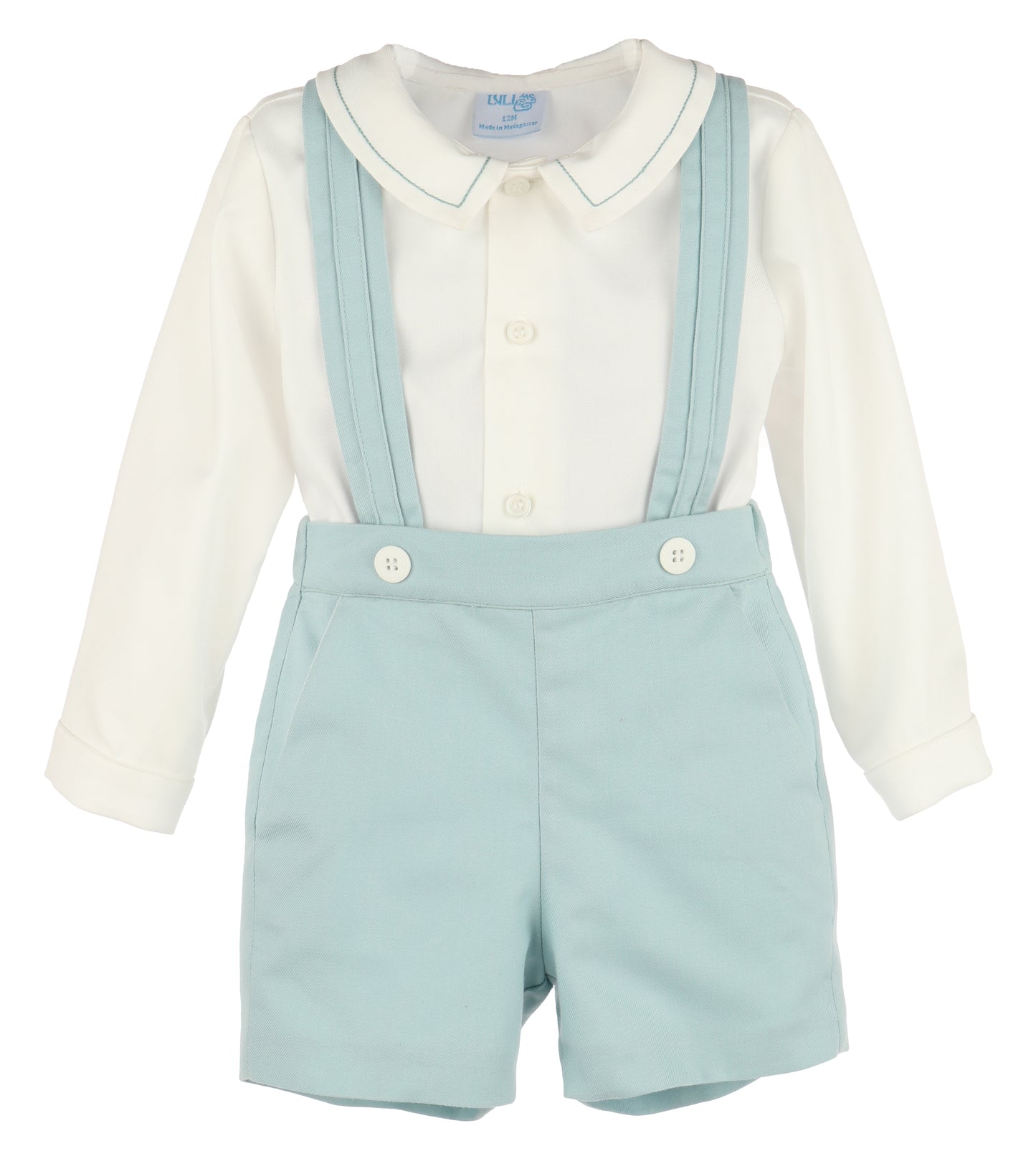 Suspender Set- Seafoam Green