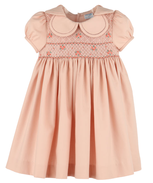Hydrangeas Smocked Dress- Rose