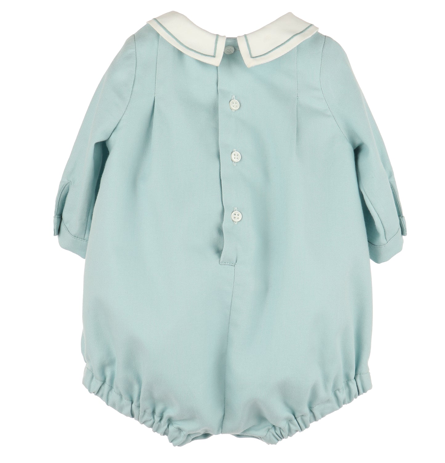 Hudson Smocked Boys’ Bubble- Seafoam Green