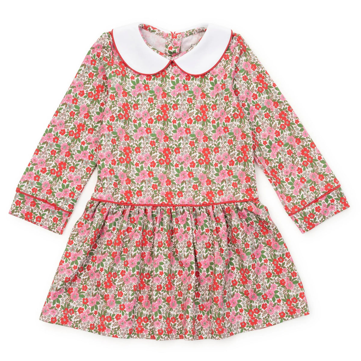 Lillian Girls’ Dress- Floral Noel