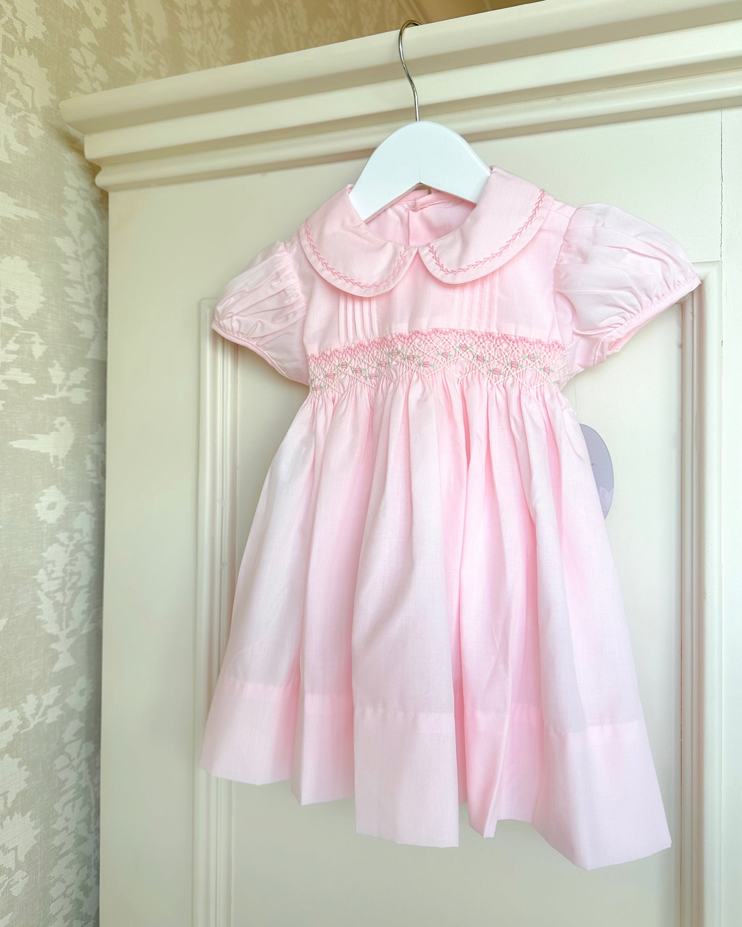Finley Dress- Pink w/ Pink Buds