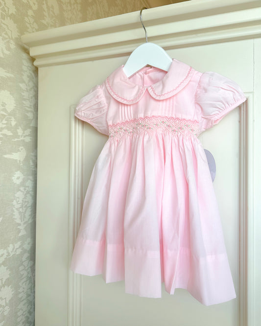 Finley Dress- Pink w/ Pink Buds