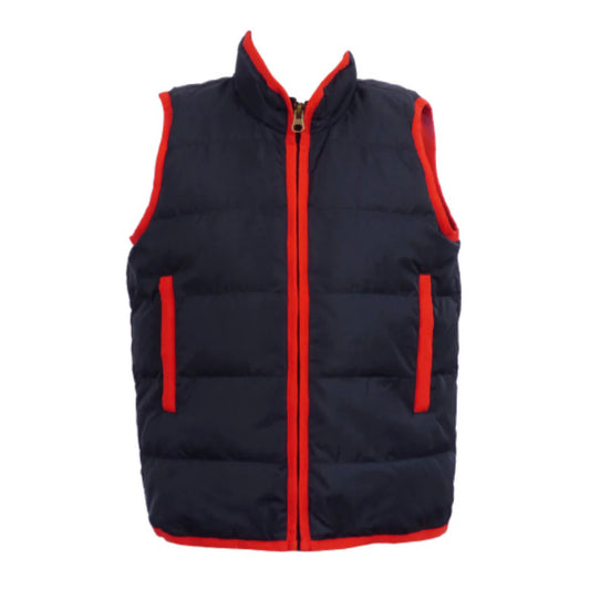 Delta Valley Vest Maritime Navy with Cardinal Red Trim