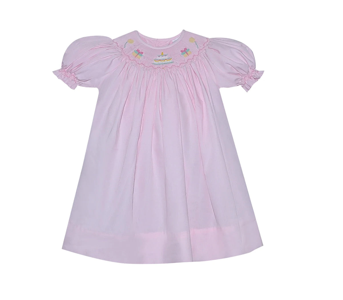Georgette Hand-Smocked Bishop Birthday Dress